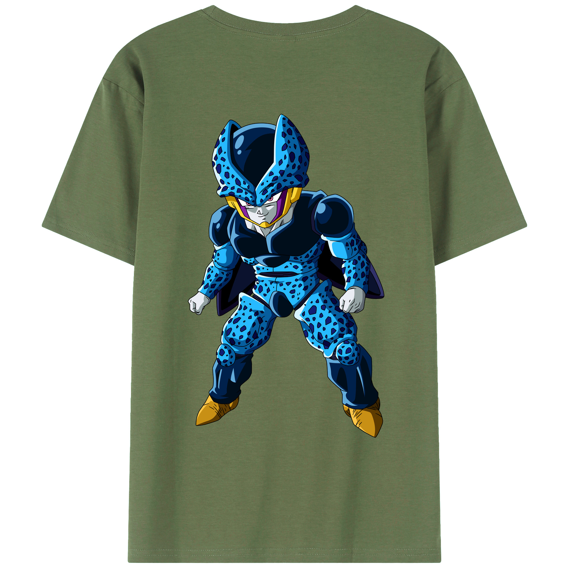 （画像用） ドラゴンボール セル DRAGON BALL Cell 綿100％ メンズ半袖Tシャツ（バックプリント） 通気性